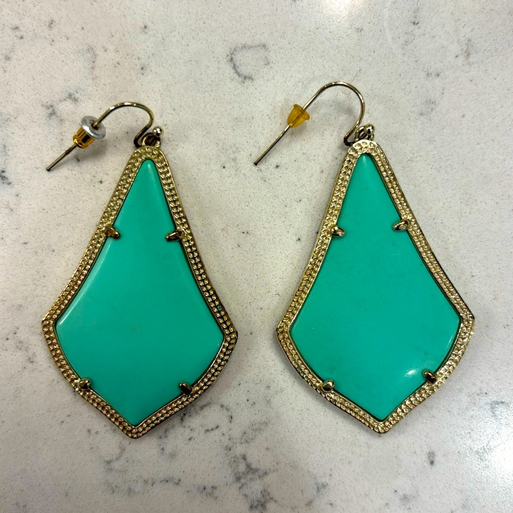 Kendra Scott Large Alexandra Statement Earrings G… - image 1